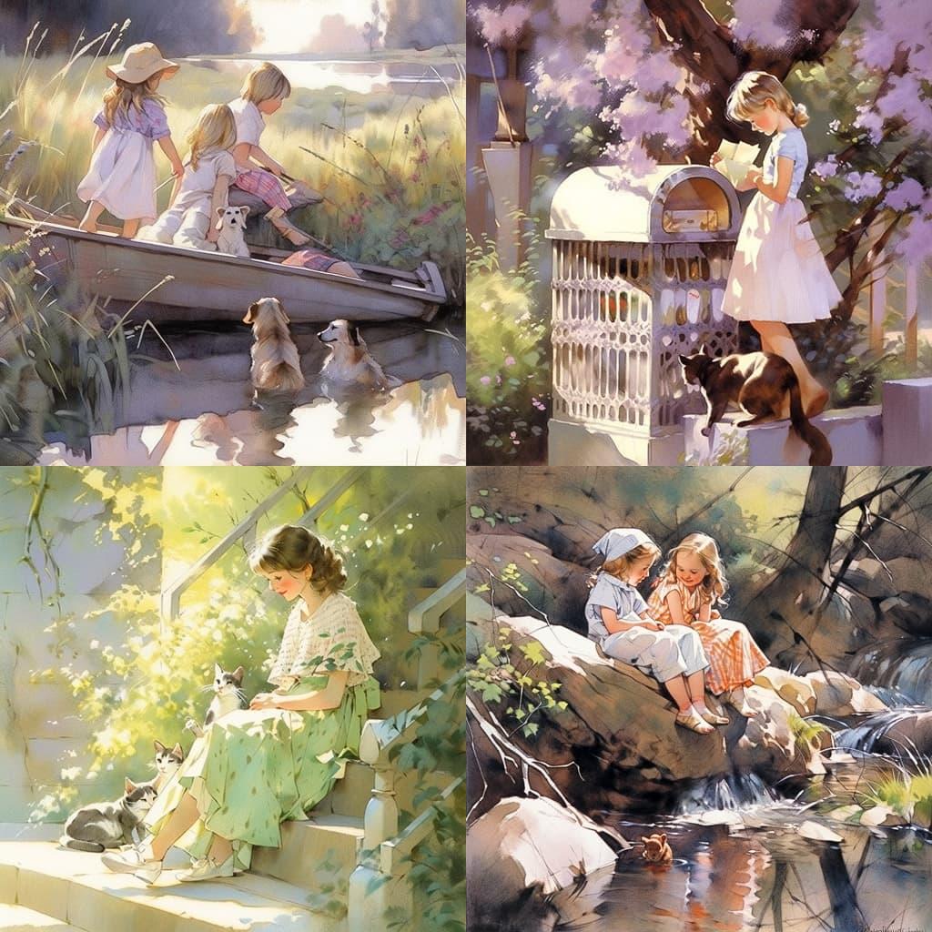 Carolyn Blish style, Midjourney Niji 5, render 1 of 4