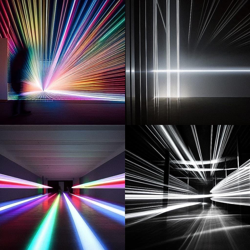 Carsten Nicolai style, Midjourney Niji 4, render 1 of 4