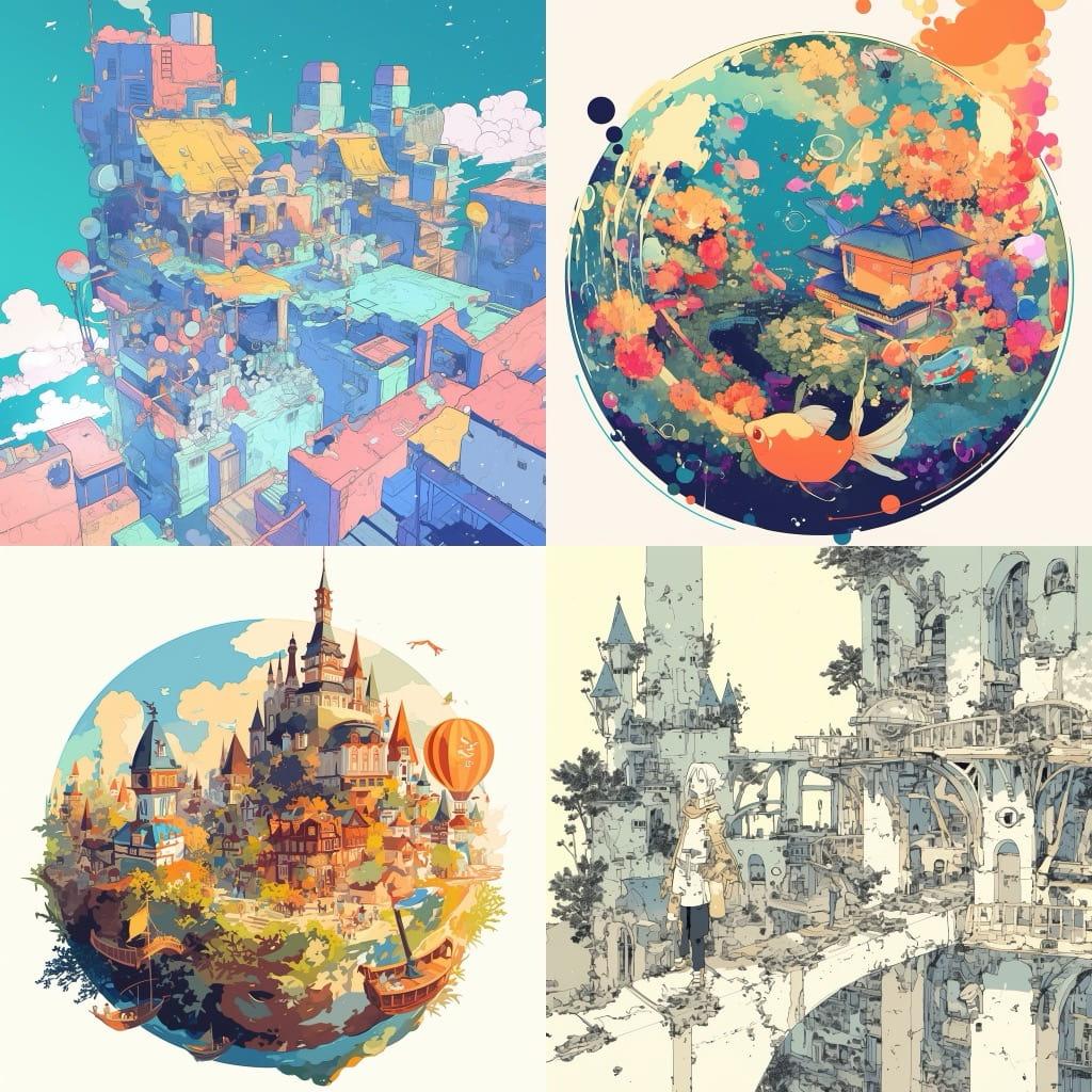 Cartography style, Midjourney Niji 6, render 1 of 4