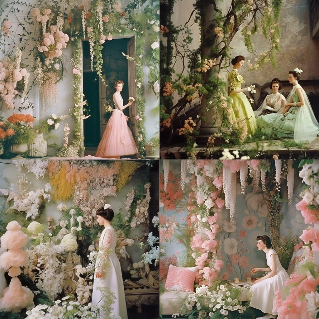Cecil Beaton style, Midjourney Niji 5, render 1 of 4