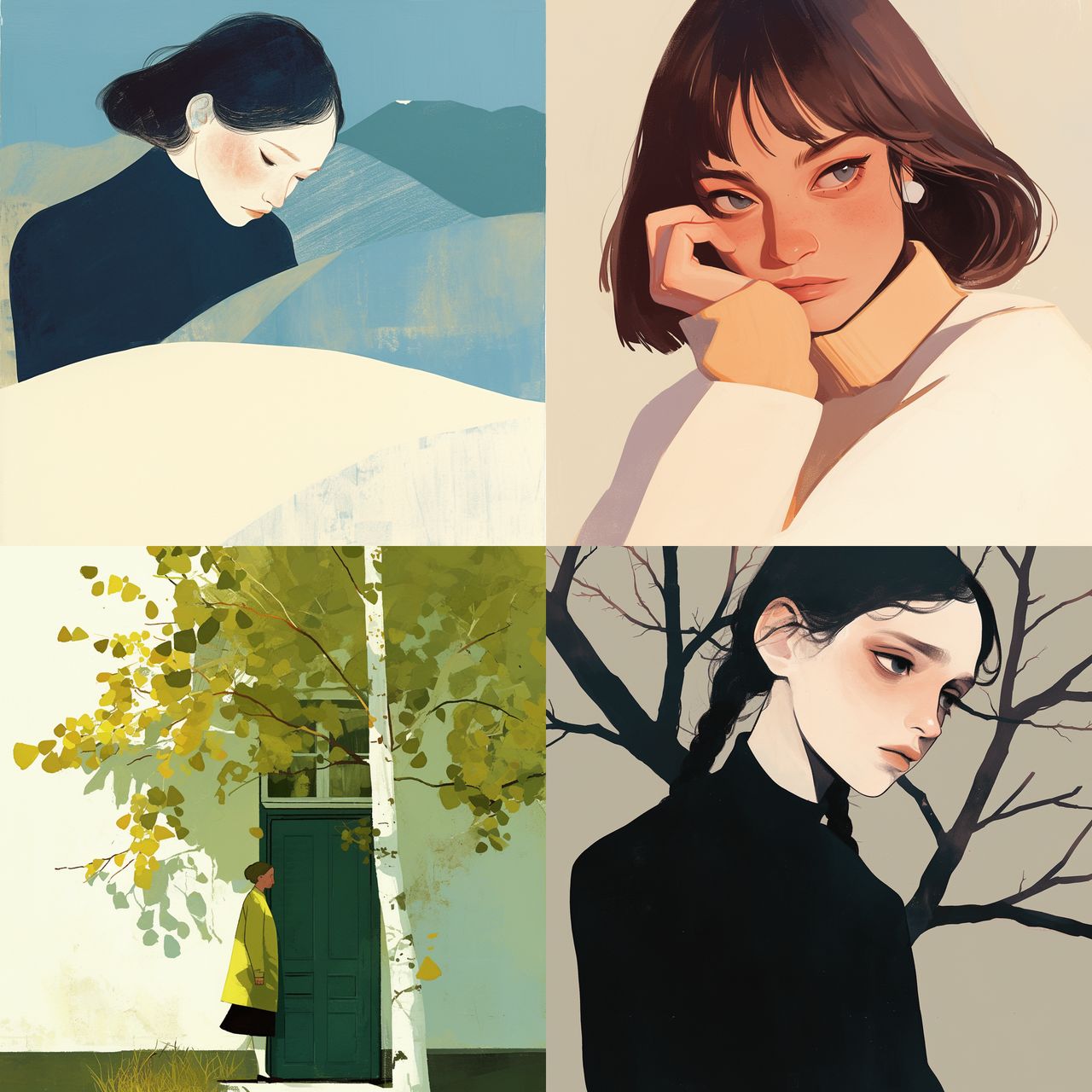Cecilie Manz style, Midjourney Niji 6, render 1 of 4