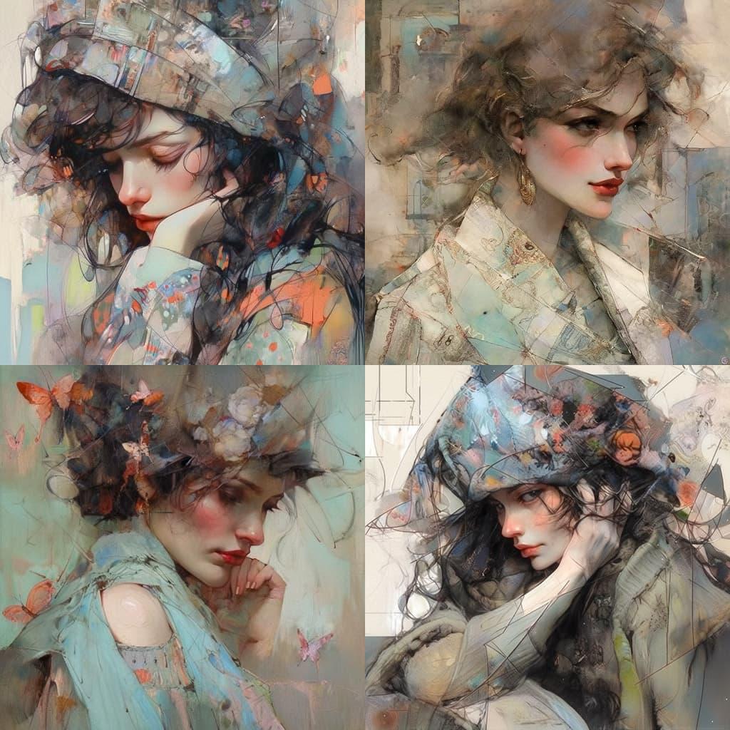 Charles Dwyer style, Midjourney Niji 5, render 1 of 4