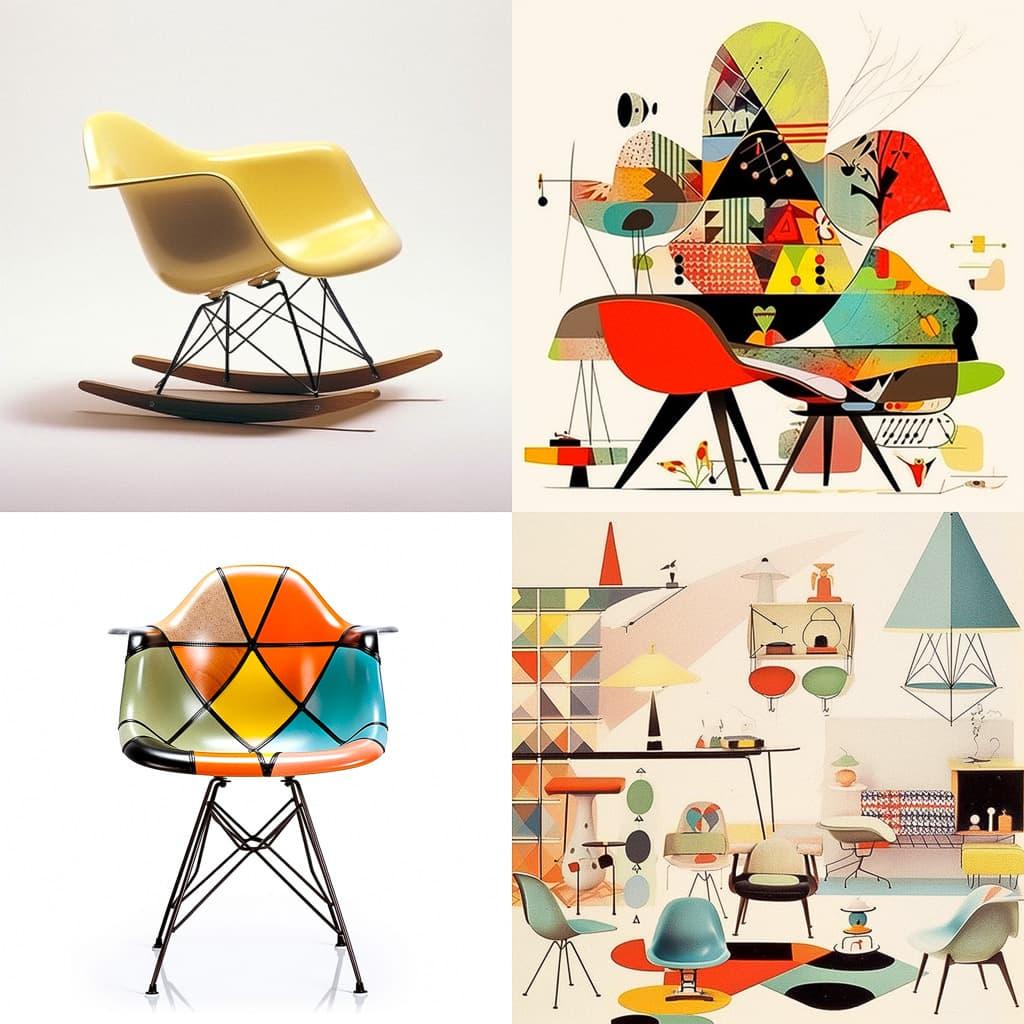 Charles Eames style, Midjourney Niji 5, render 1 of 4