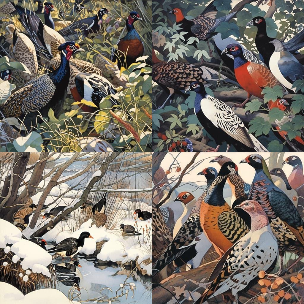 Charles Tunnicliffe style, Midjourney Niji 5, render 1 of 4