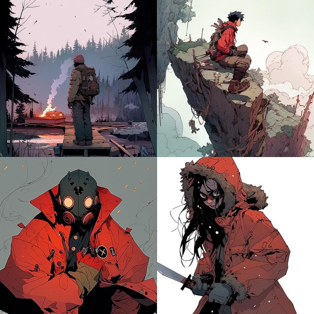 Charlie Adlard style, Midjourney Niji 5, render 1 of 4