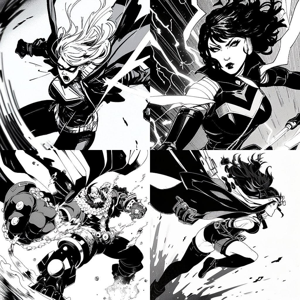 Chris Bachalo style, Midjourney Niji 4, render 1 of 4