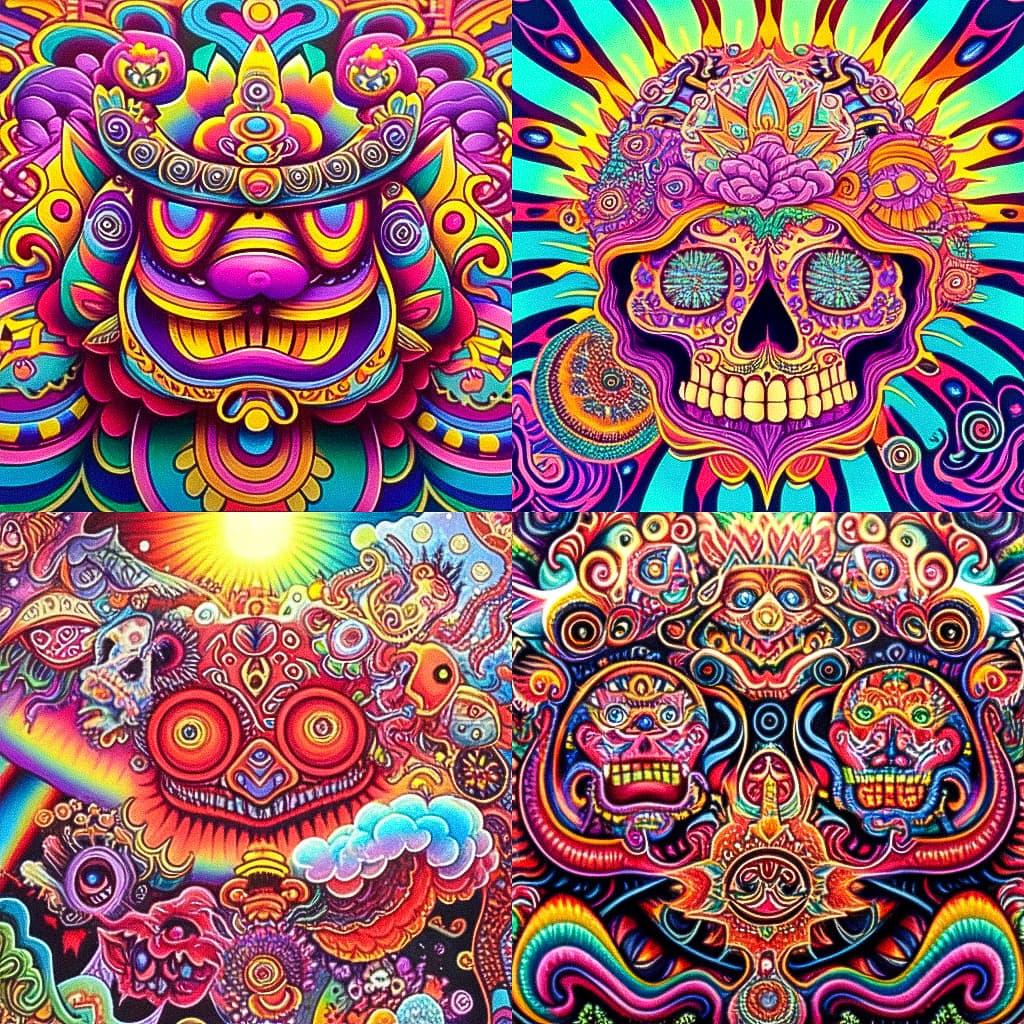 Chris Dyer style, Midjourney Niji 4, render 1 of 4