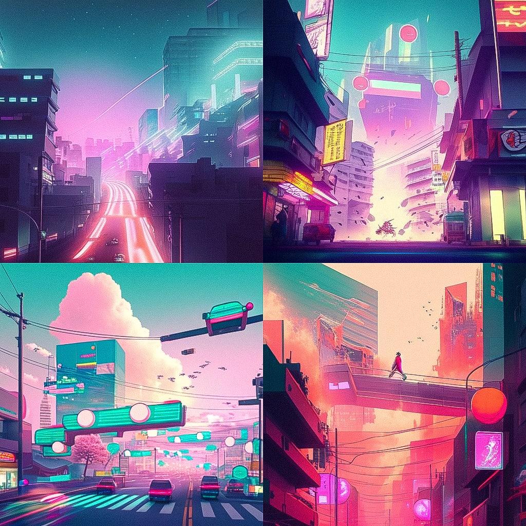 Chris LaBrooy style, Midjourney Niji 4, render 1 of 4