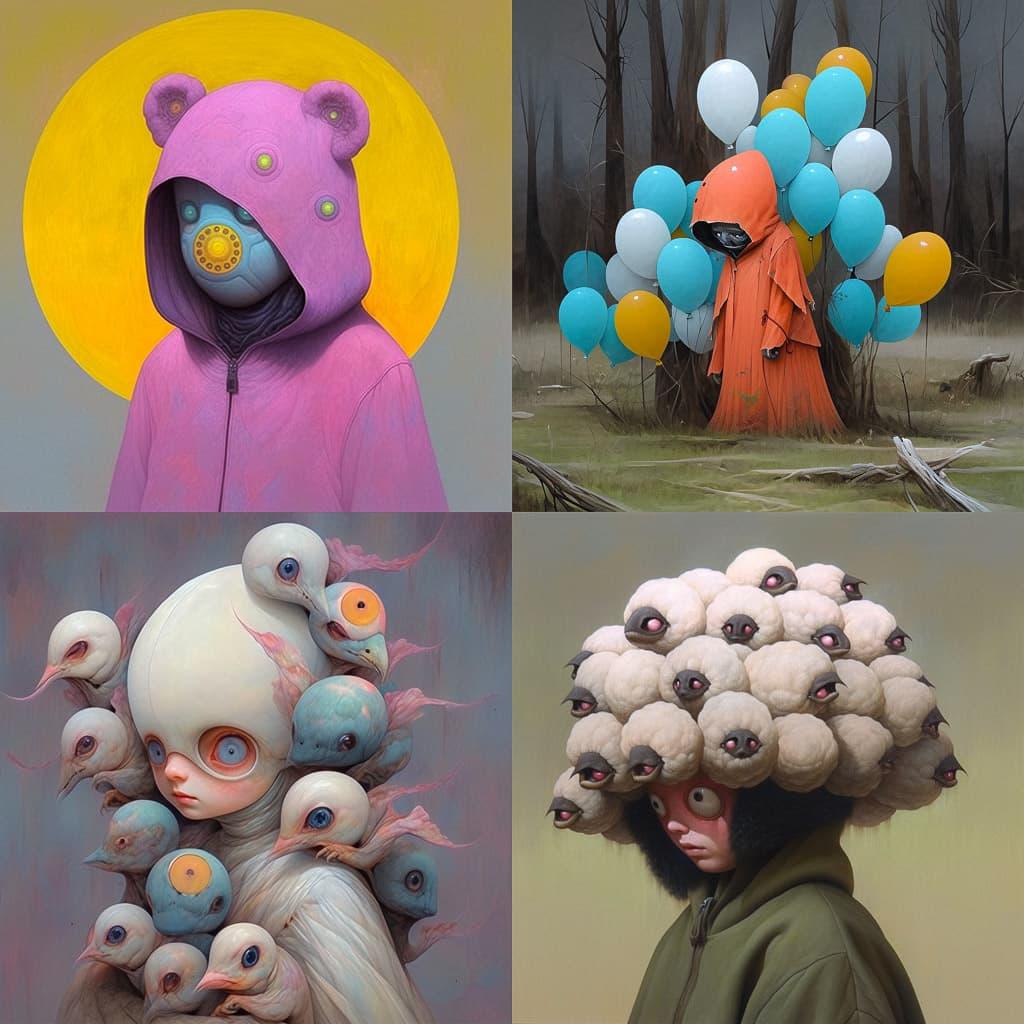 Chris Leib style, Midjourney Niji 5, render 1 of 4