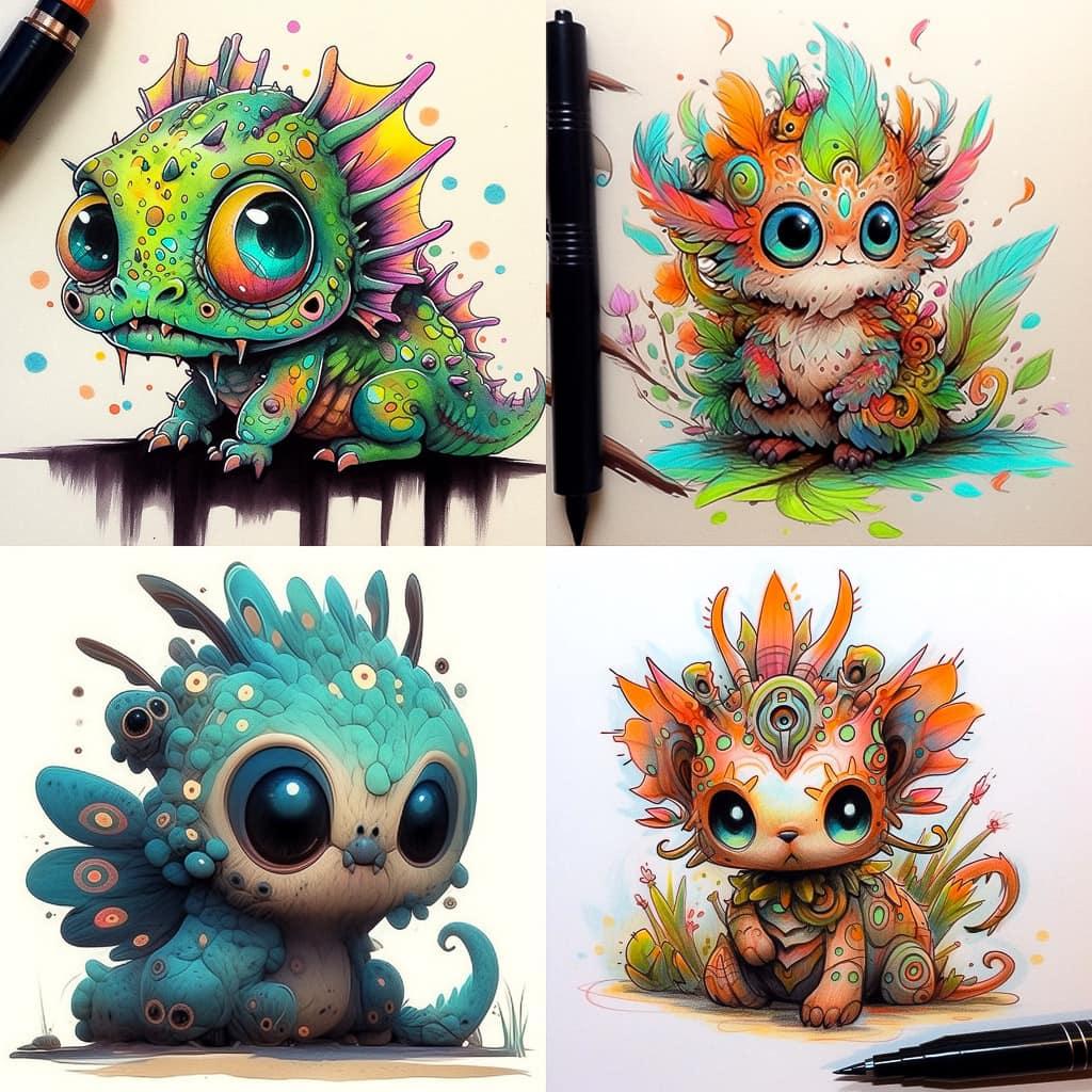 Chris Ryniak style, Midjourney Niji 5, render 1 of 4