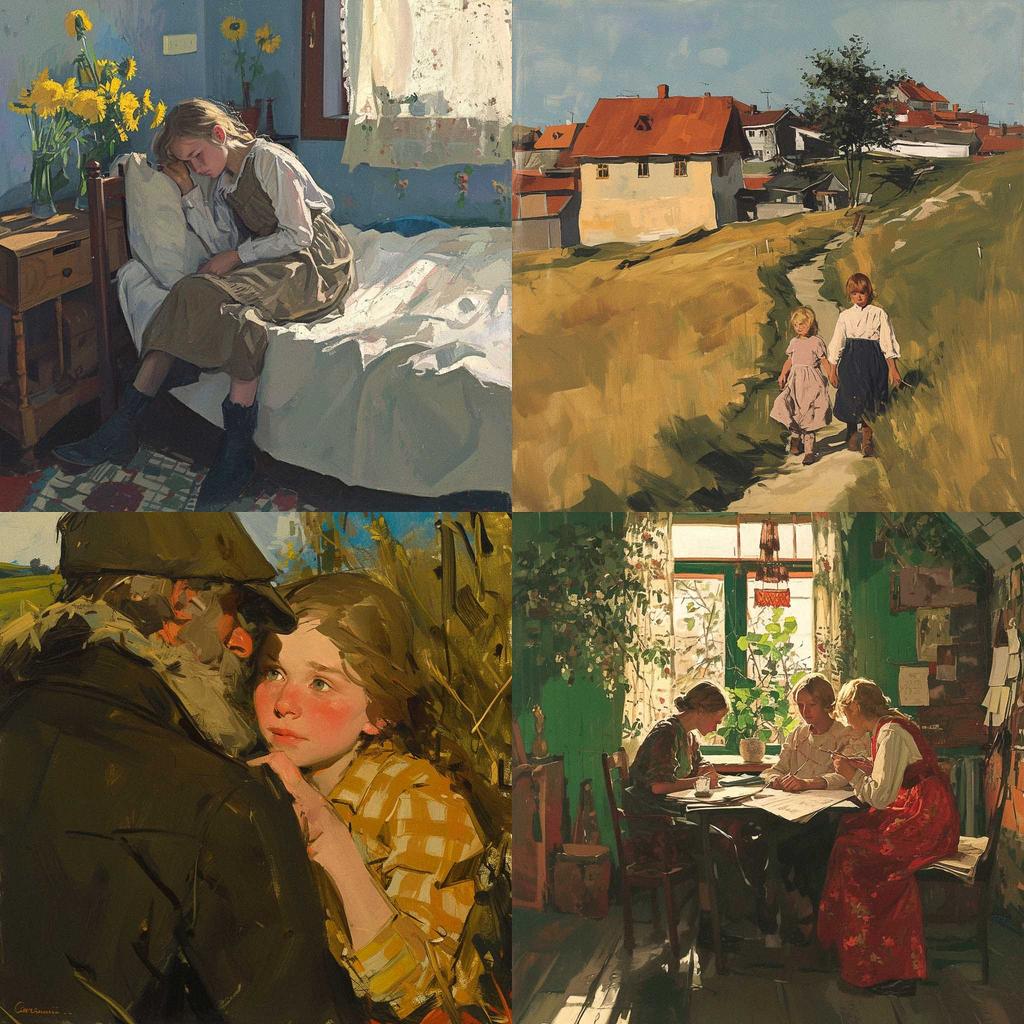 Christian Krohg style, Midjourney Niji 6, render 1 of 4