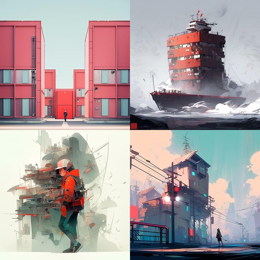Christophe Staelens style, Midjourney Niji 5, render 1 of 4