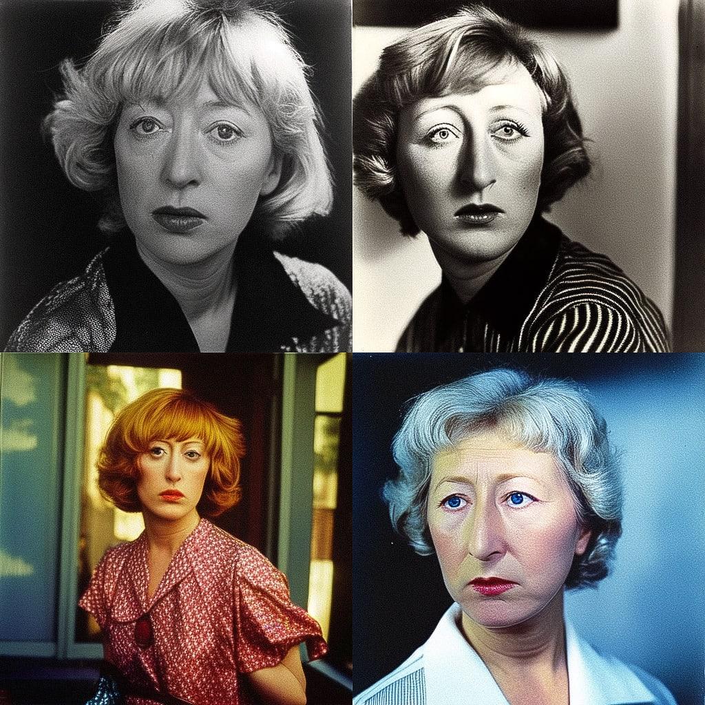 Cindy Sherman style, Midjourney Niji 4, render 1 of 4