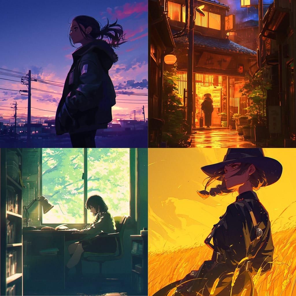 Cinematic lighting style, Midjourney Niji 6, render 1 of 4