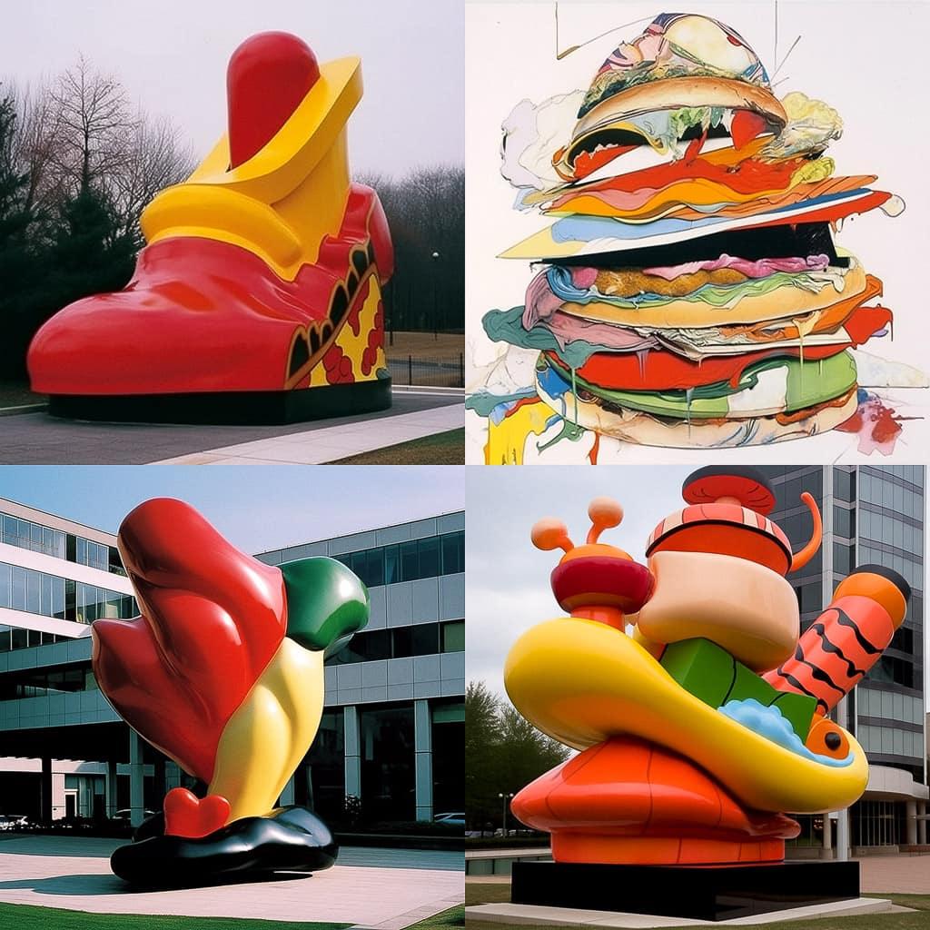 Claes Oldenburg style, Midjourney Niji 5, render 1 of 4