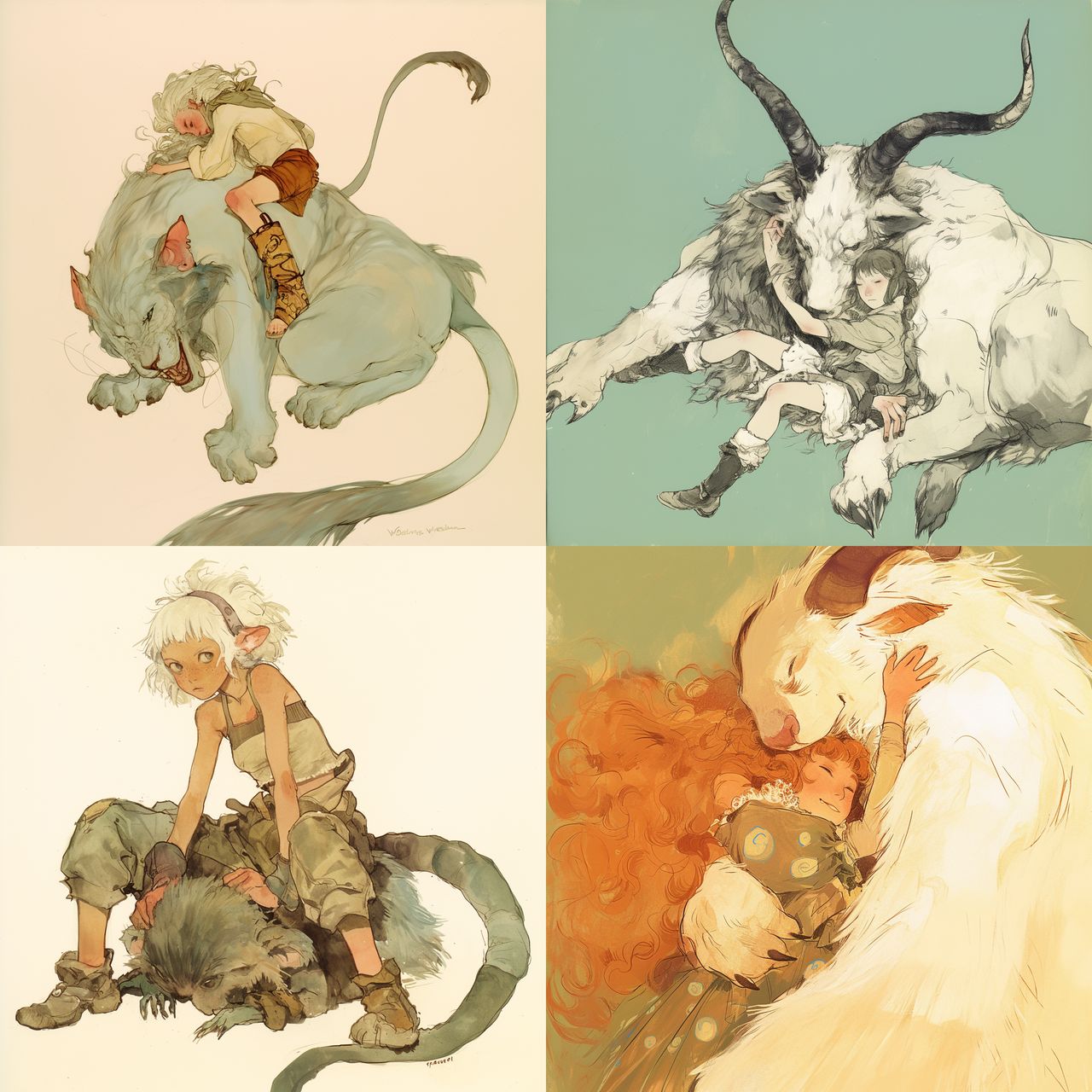 Claire Wendling style, Midjourney Niji 6, render 1 of 4