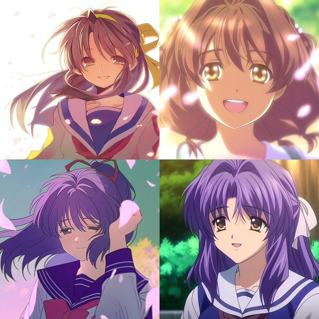 Clannad style, Midjourney Niji 4, render 1 of 4