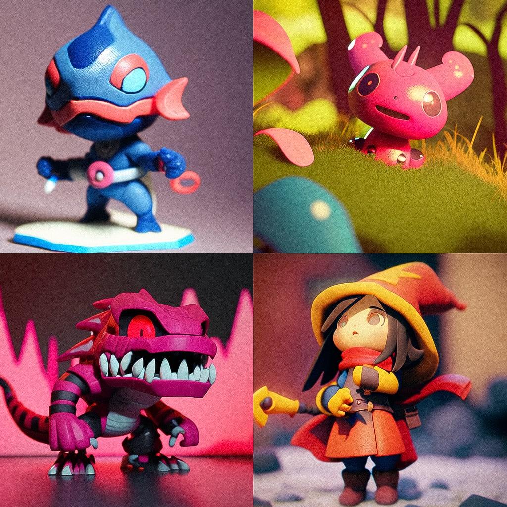 Claymation style, Midjourney Niji 4, render 1 of 4