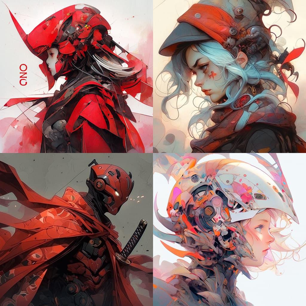 Clayton Crain style, Midjourney Niji 5, render 1 of 4
