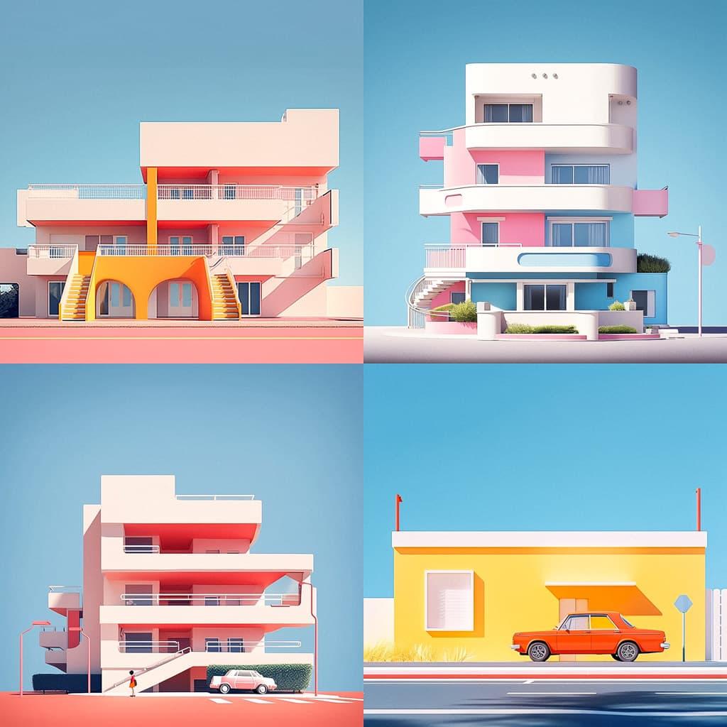 Clemens Ascher style, Midjourney Niji 5, render 1 of 4