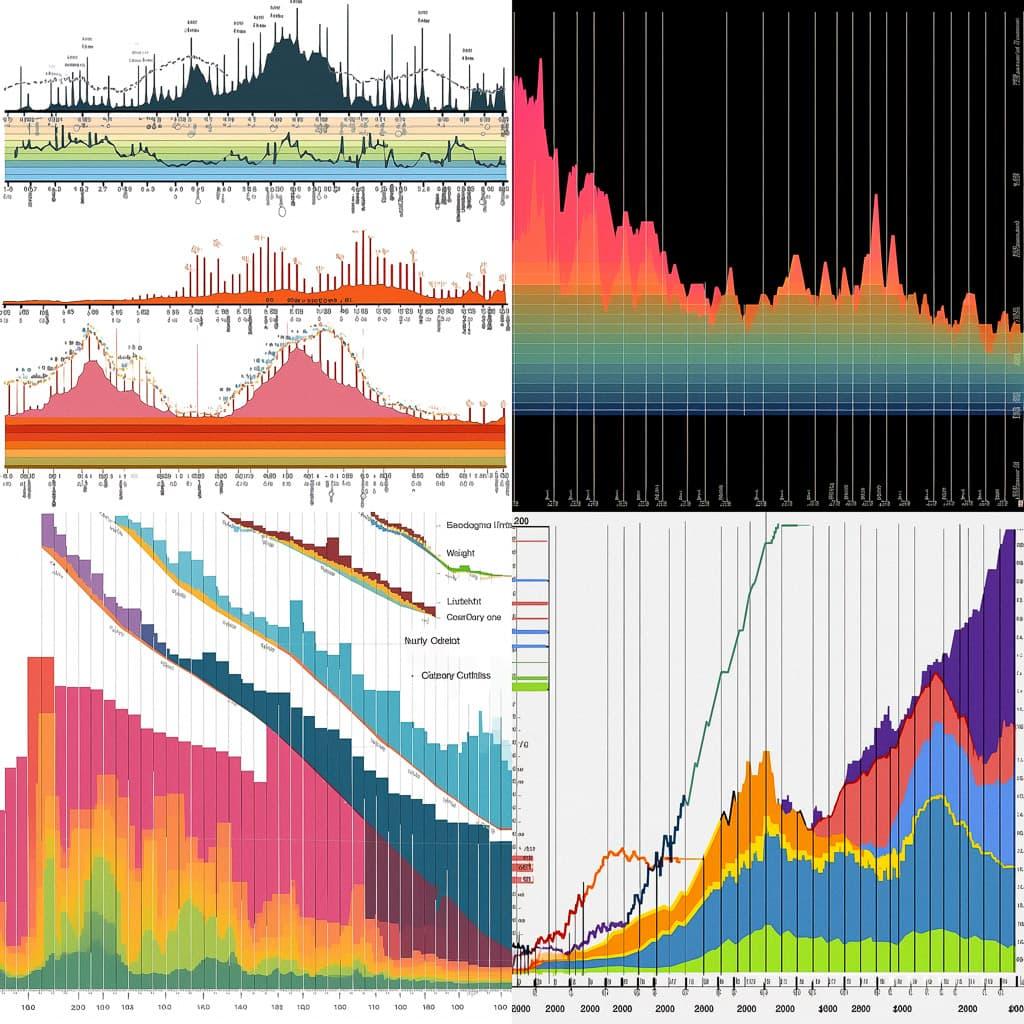 Climate history graph style, Midjourney Niji 5, render 1 of 4