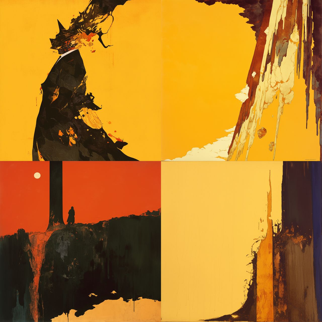Clyfford Still style, Midjourney Niji 6, render 1 of 4