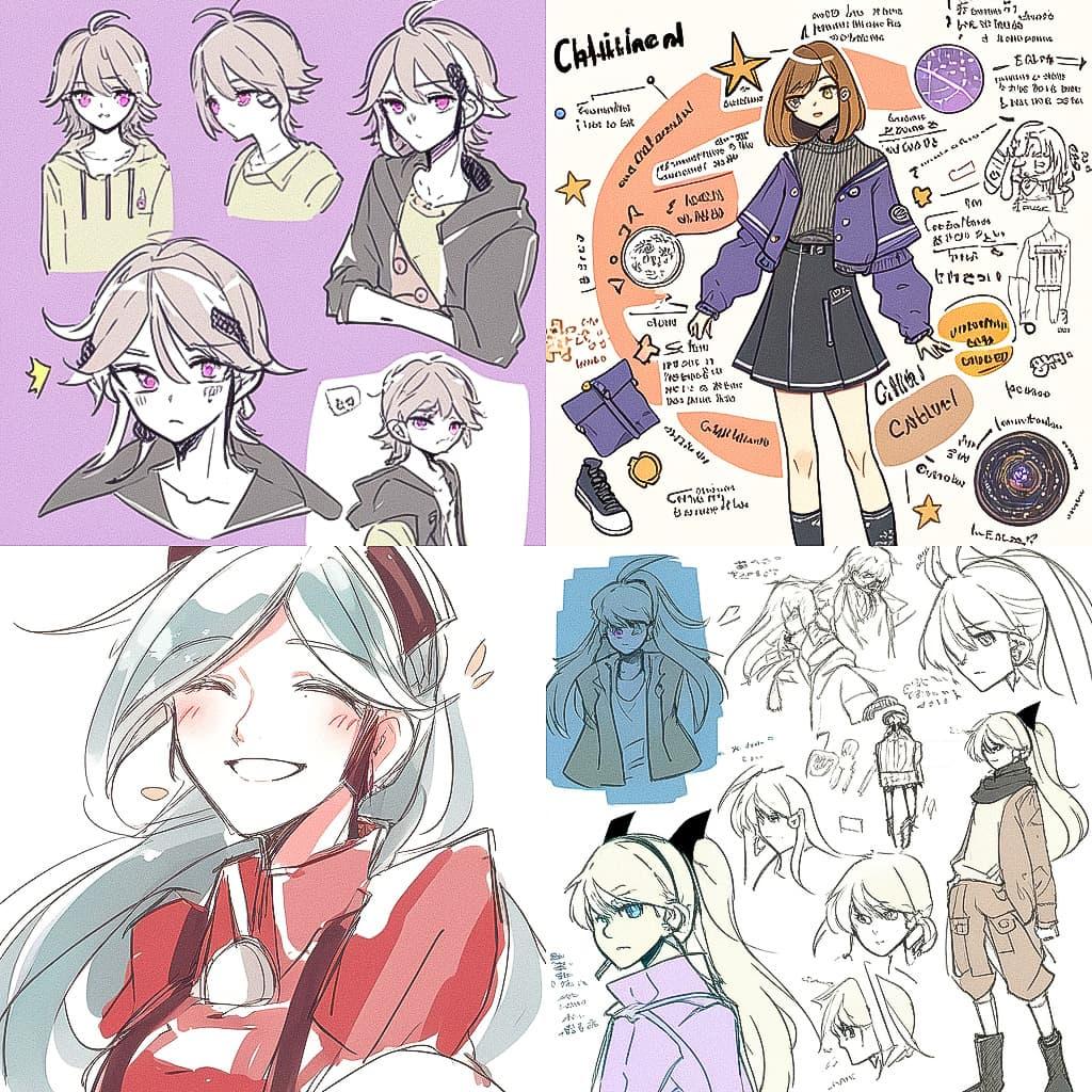 Color sketchnote style style, Midjourney Niji 5, render 1 of 4