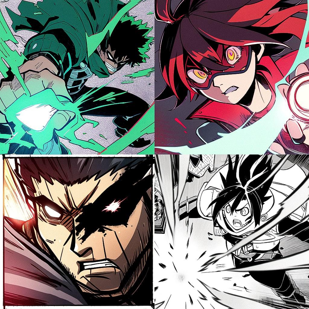Comic book style style, Midjourney Niji 4, render 1 of 4