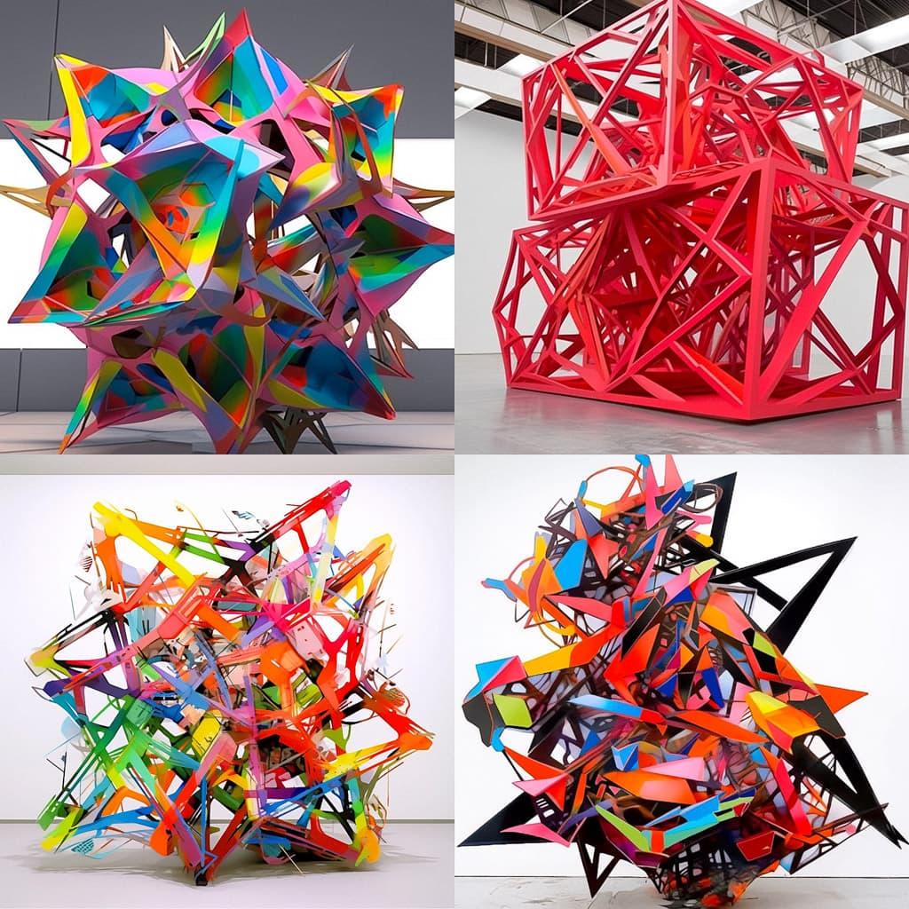 Conrad Shawcross style, Midjourney Niji 5, render 1 of 4