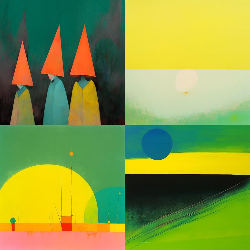Craigie Aitchison style, Midjourney Niji 5, render 1 of 4