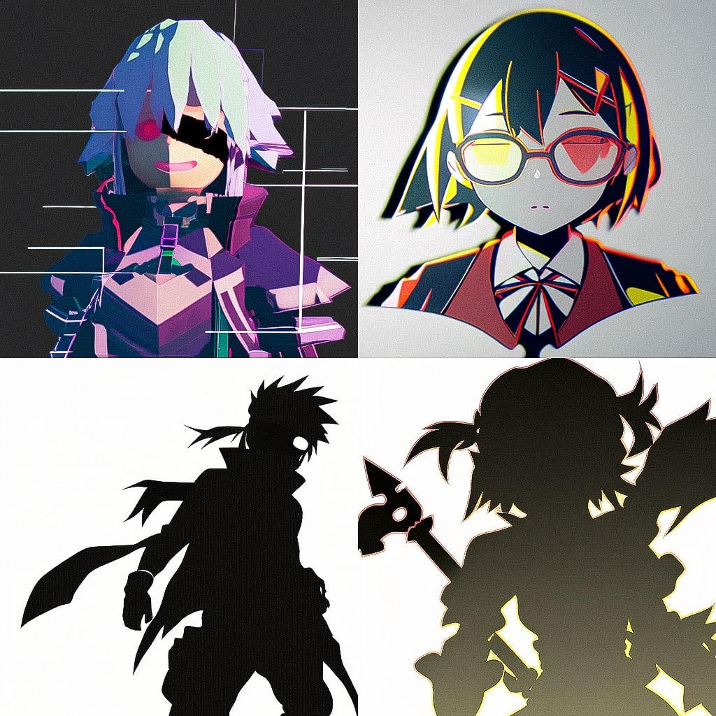 Cutout animation style, Midjourney Niji 4, render 1 of 4