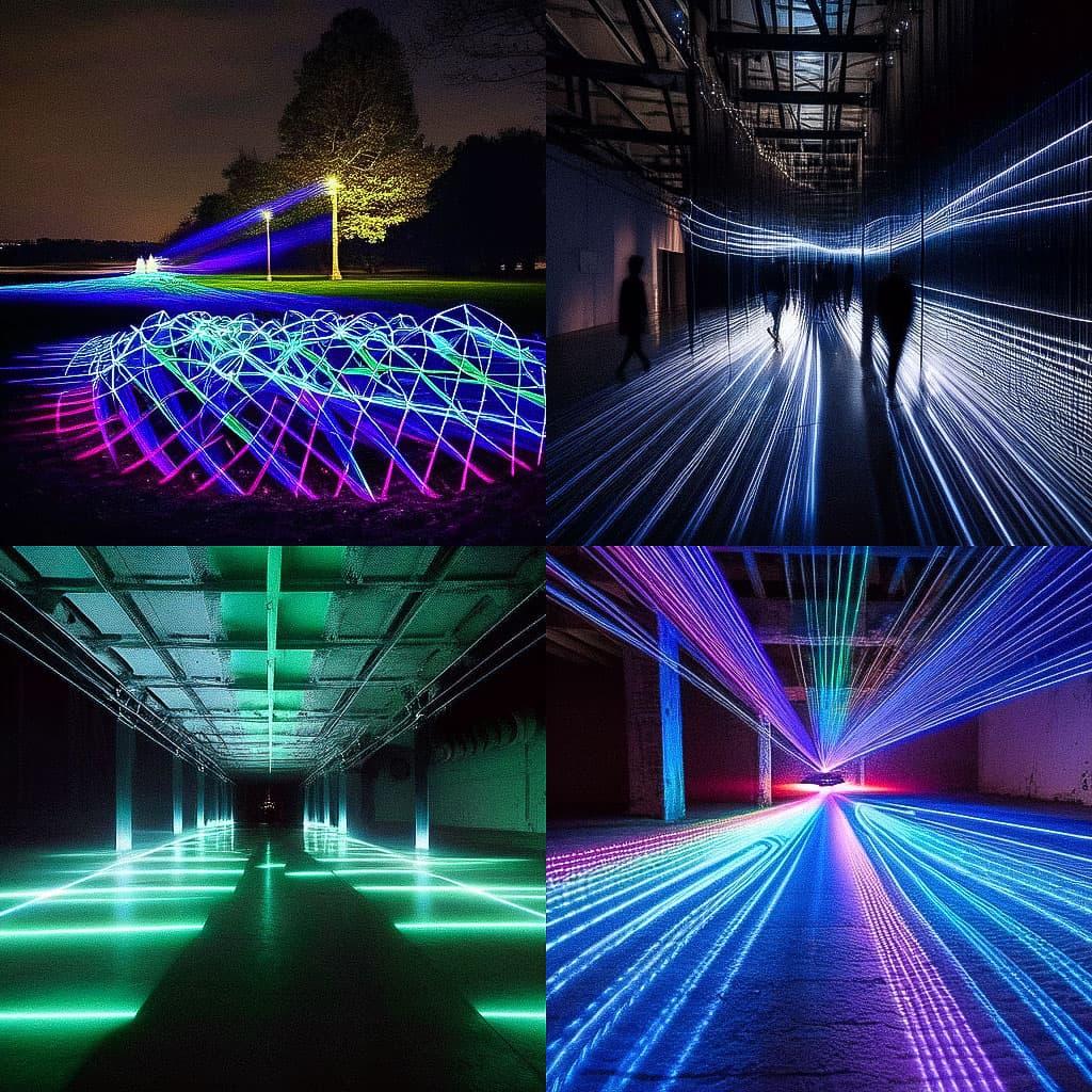 Daan Roosegaarde style, Midjourney Niji 5, render 1 of 4