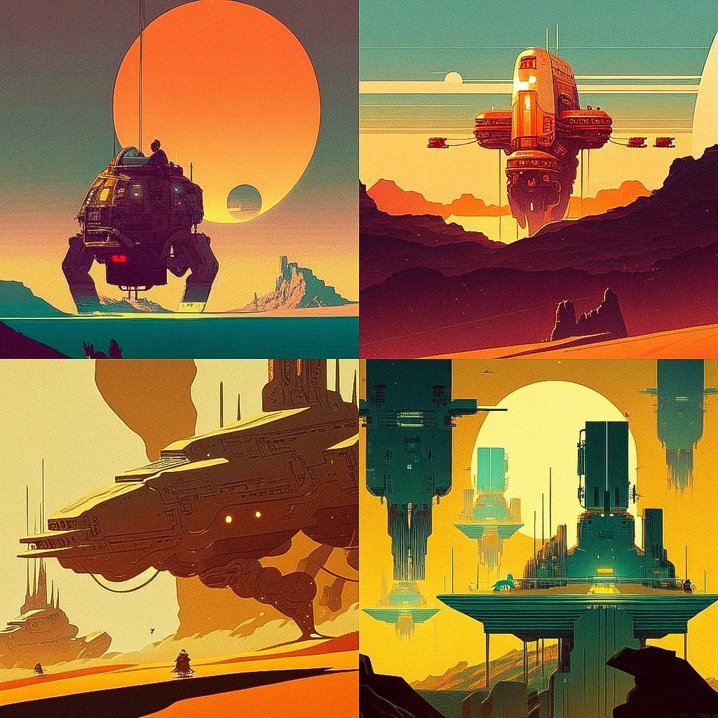 Dan McPharlin style, Midjourney Niji 4, render 1 of 4