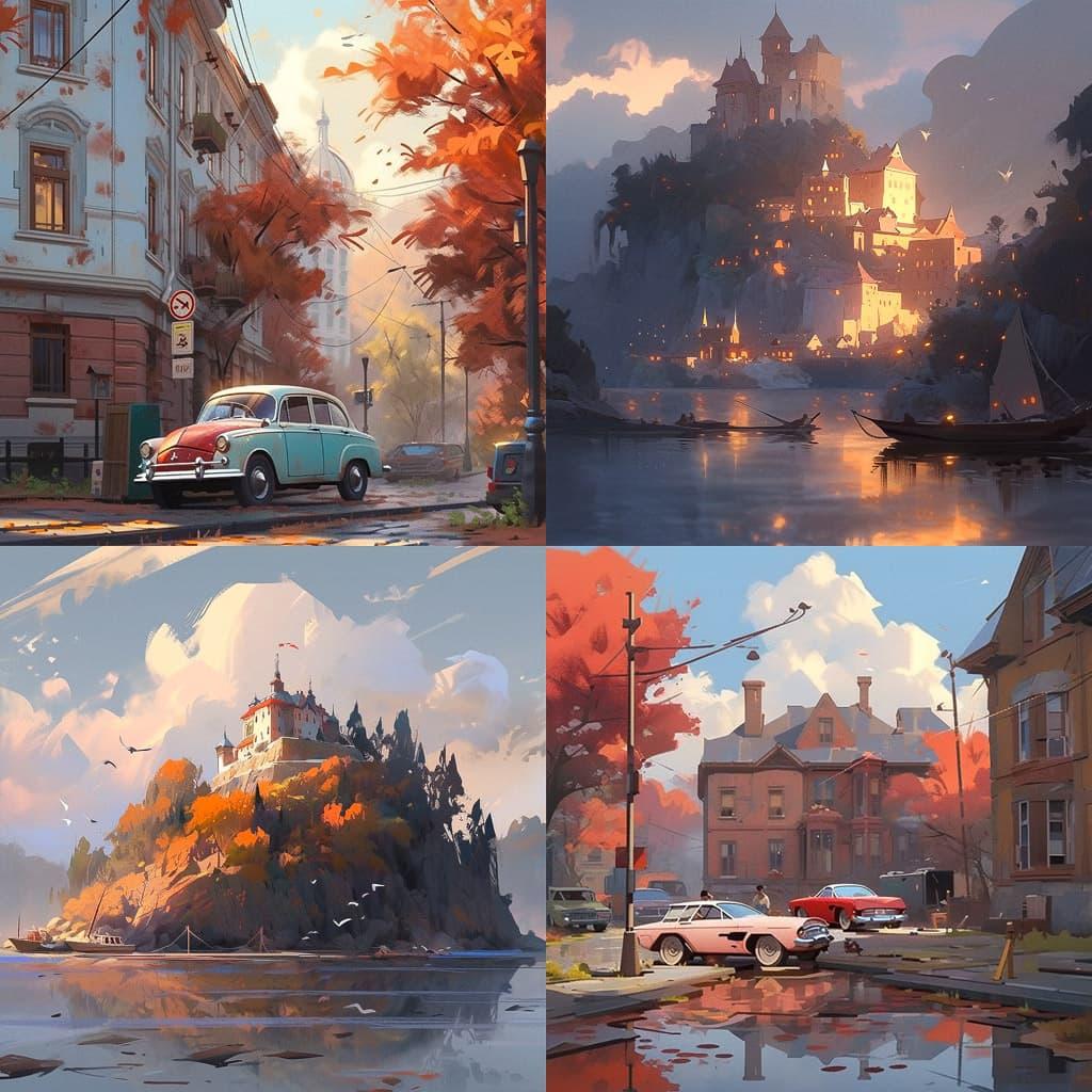 Daniel Kordan style, Midjourney Niji 5, render 1 of 4