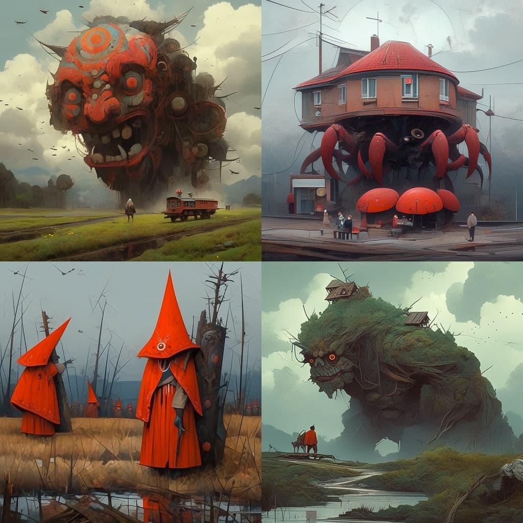 Dariusz Klimczak style, Midjourney Niji 5, render 1 of 4