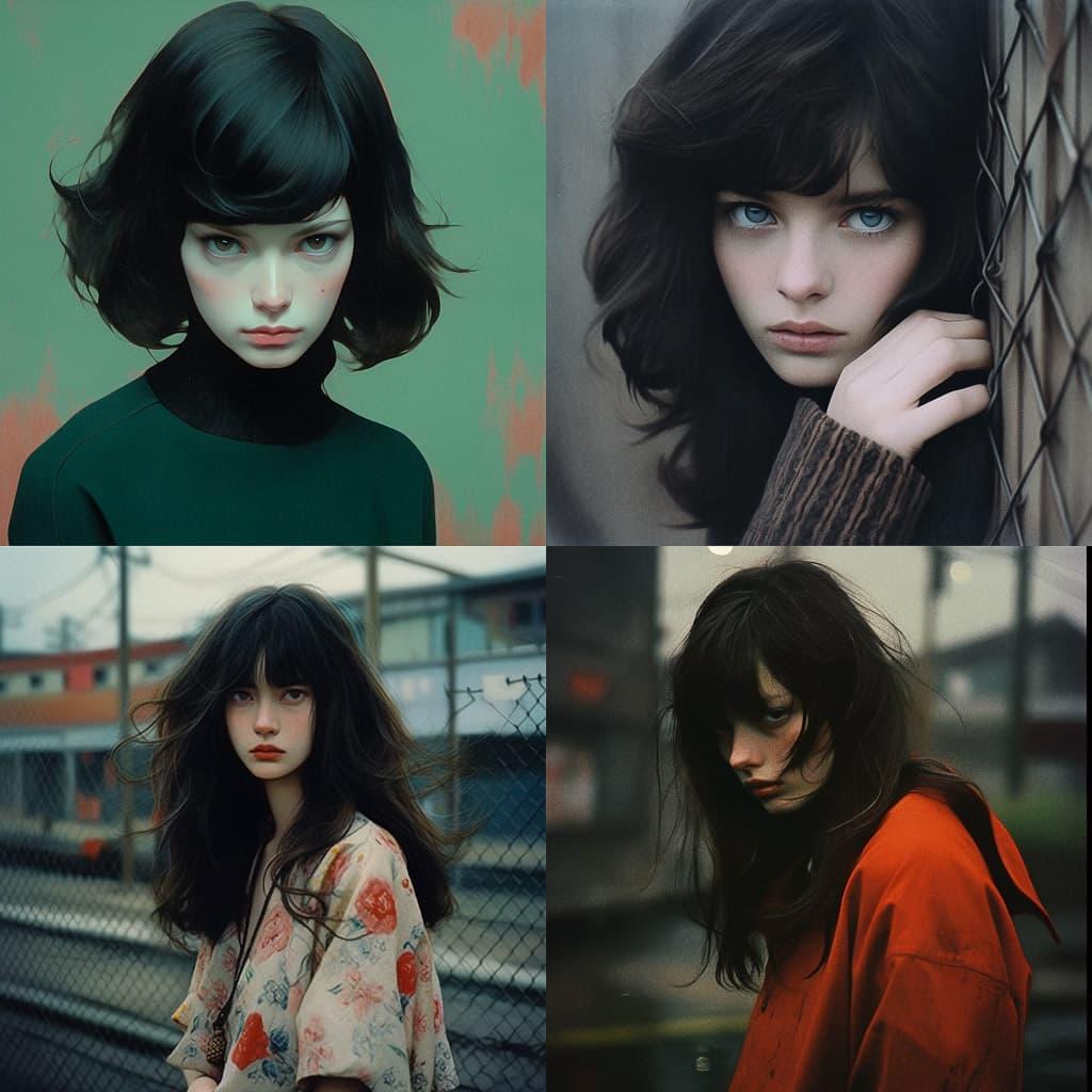 Dave Heath style, Midjourney Niji 5, render 1 of 4