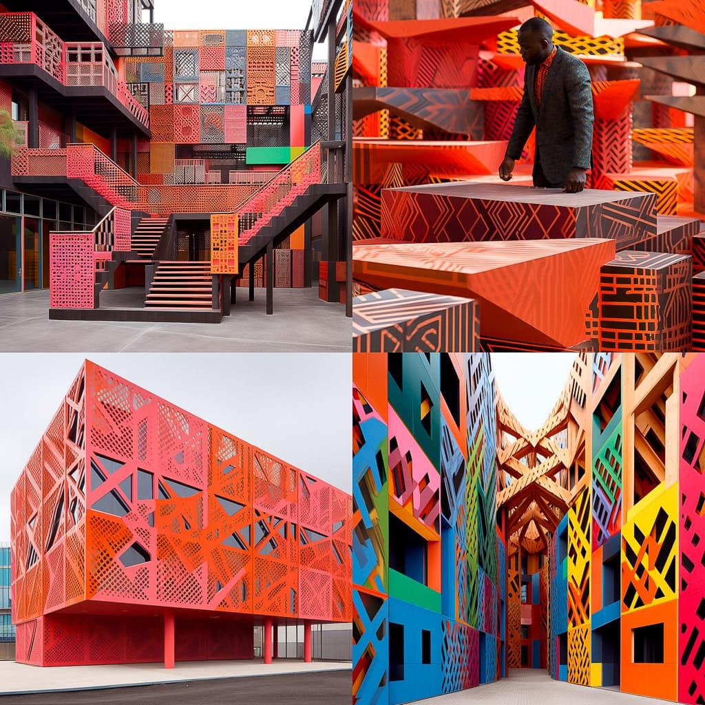 David Adjaye style, Midjourney Niji 5, render 1 of 4
