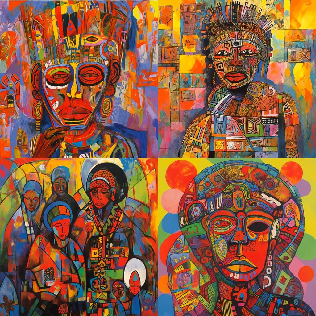 David Driskell style, Midjourney Niji 5, render 1 of 4