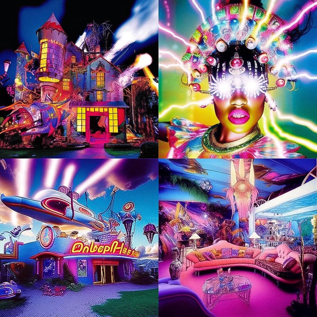 David LaChapelle style, Midjourney Niji 4, render 1 of 4