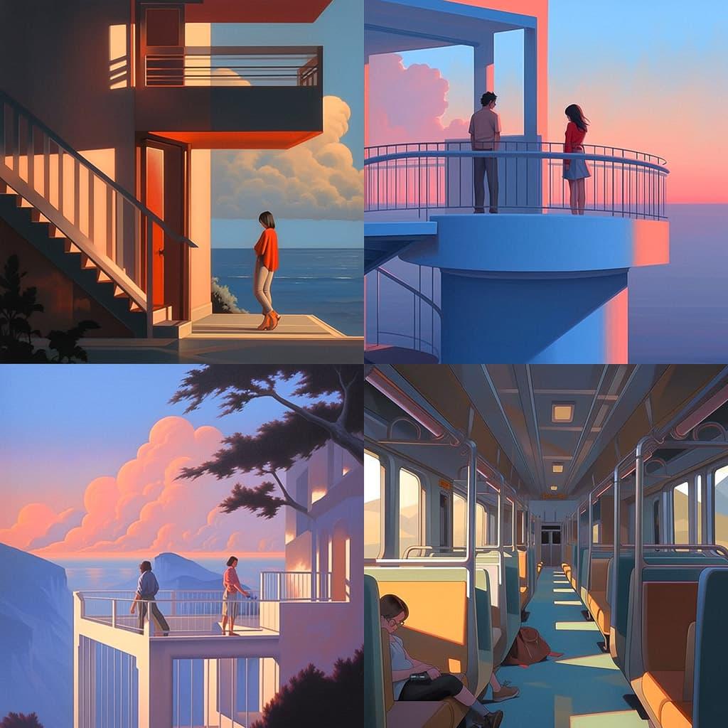 David Ligare style, Midjourney Niji 5, render 1 of 4