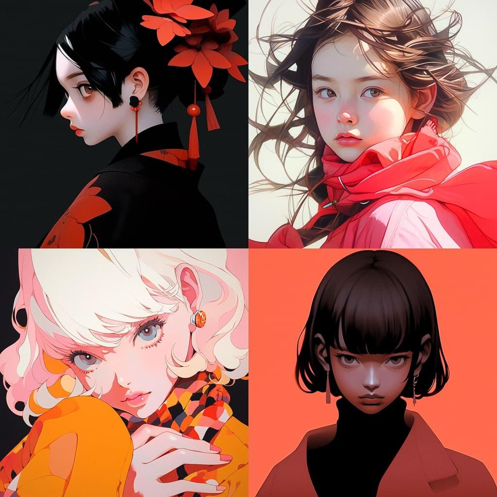 David Sims style, Midjourney Niji 5, render 1 of 4