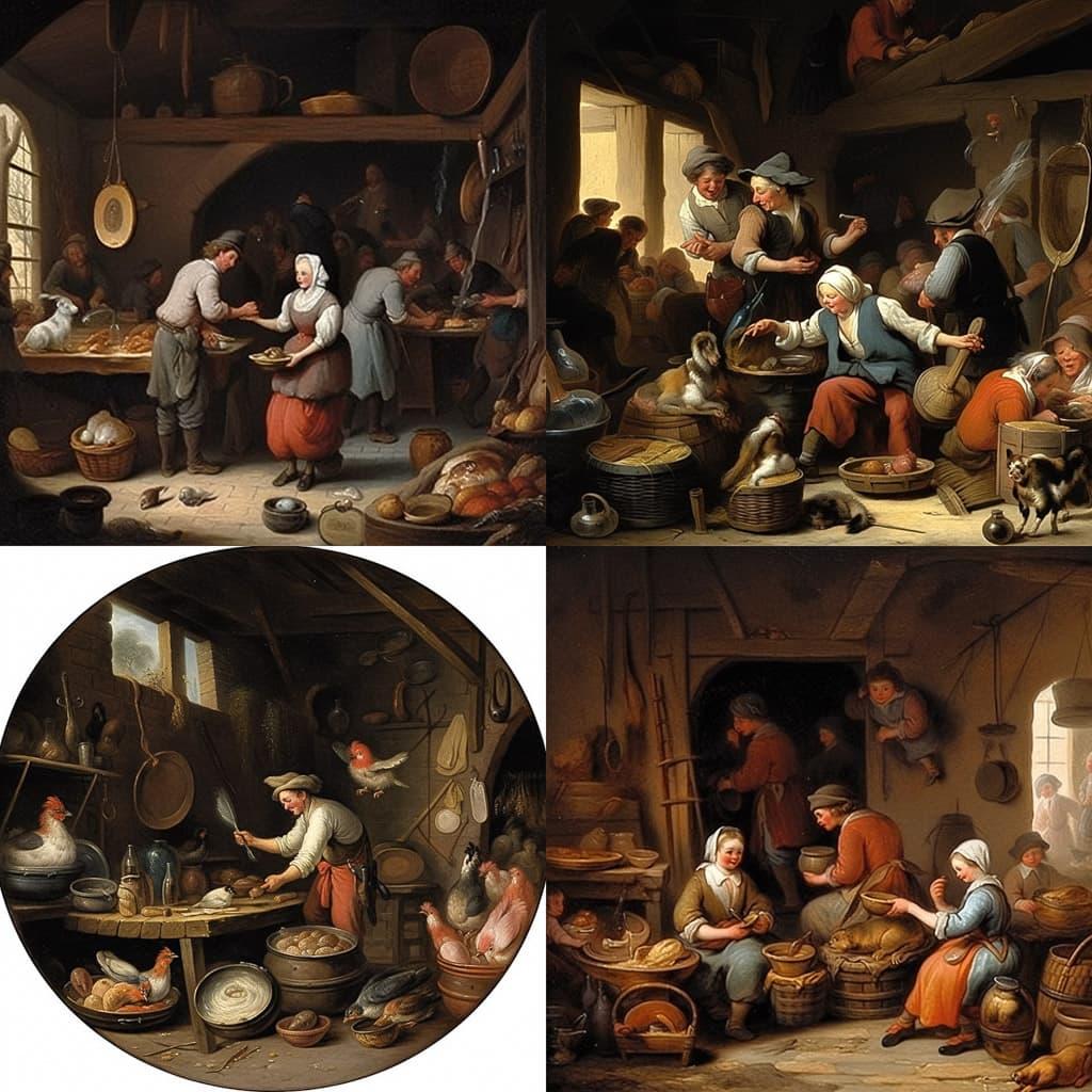 David Teniers the Younger style, Midjourney Niji 5, render 1 of 4