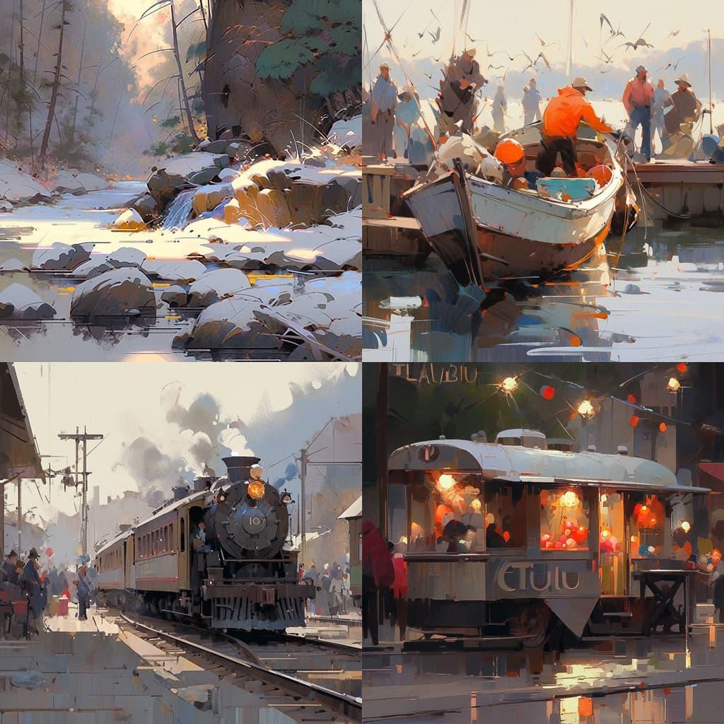 David Tutwiler style, Midjourney Niji 5, render 1 of 4