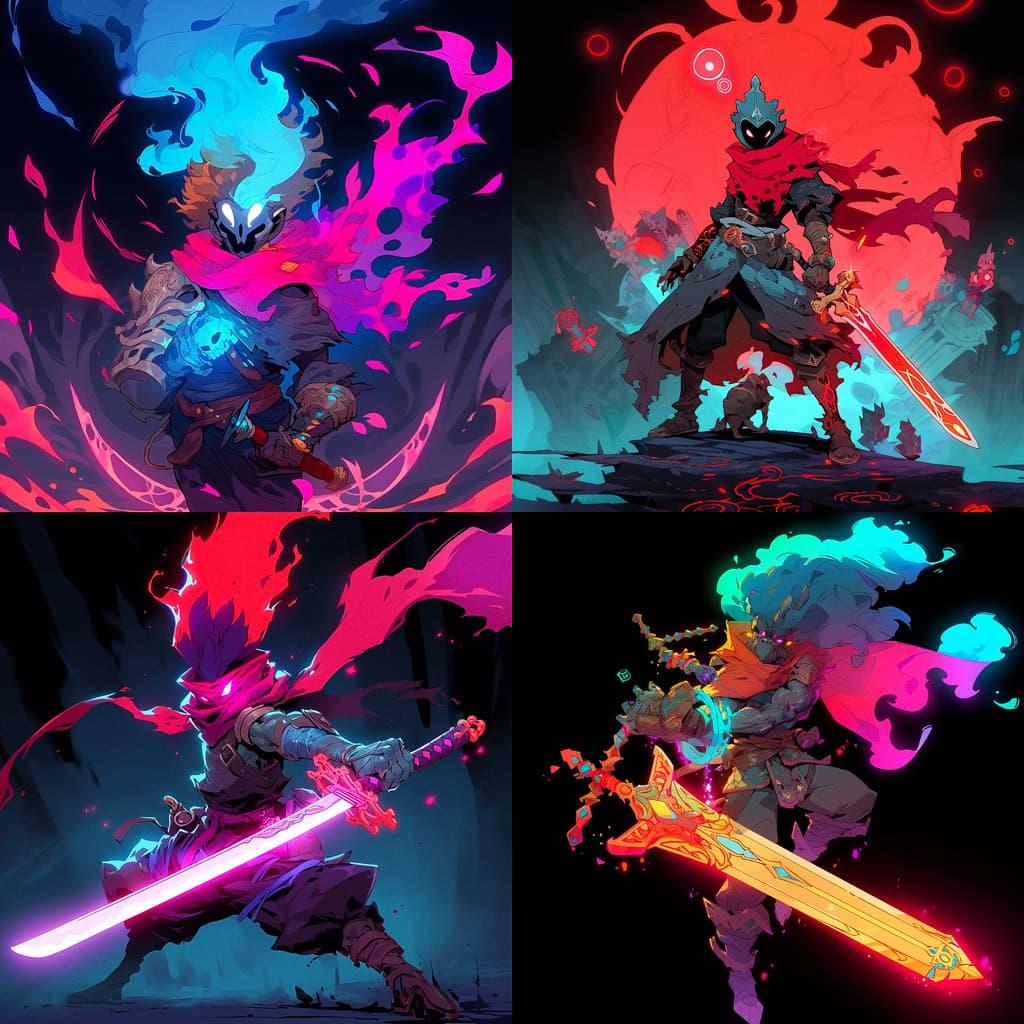 Dead Cells style, Midjourney Niji 5, render 1 of 4