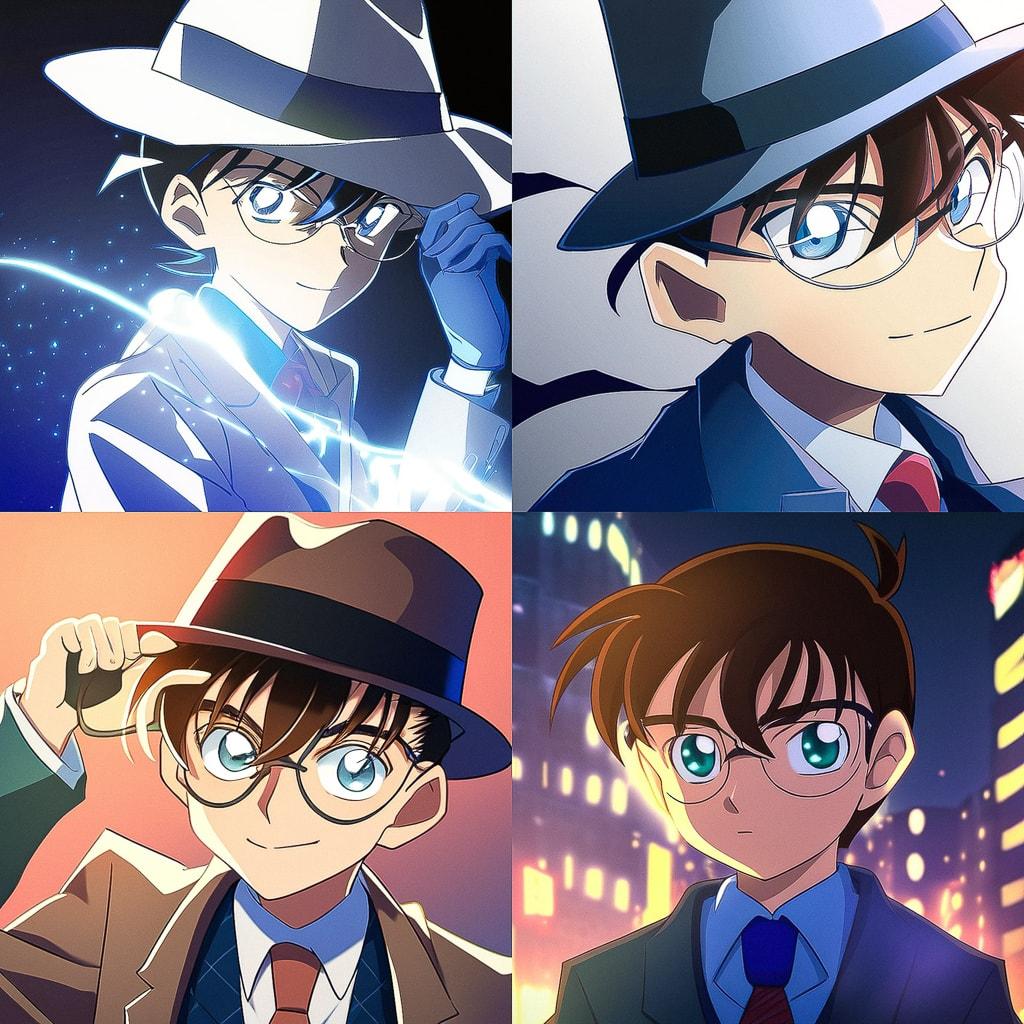 Detective Conan style, Midjourney Niji 4, render 1 of 4