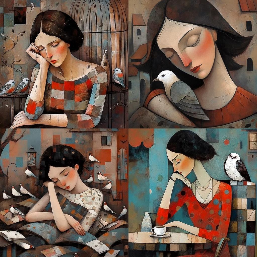 Didier Lourenco style, Midjourney Niji 5, render 1 of 4