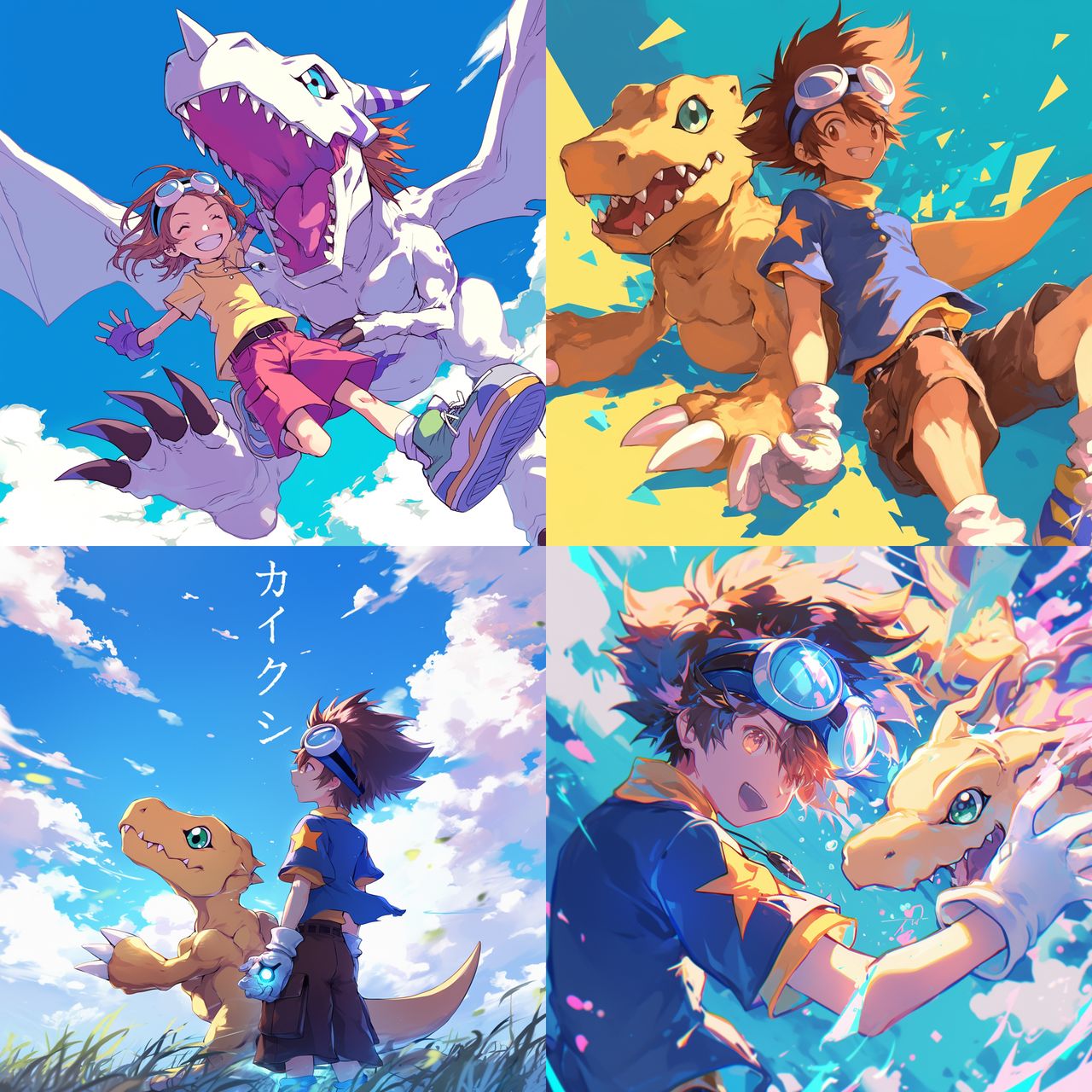 Digimon style, Midjourney Niji 6, render 1 of 4