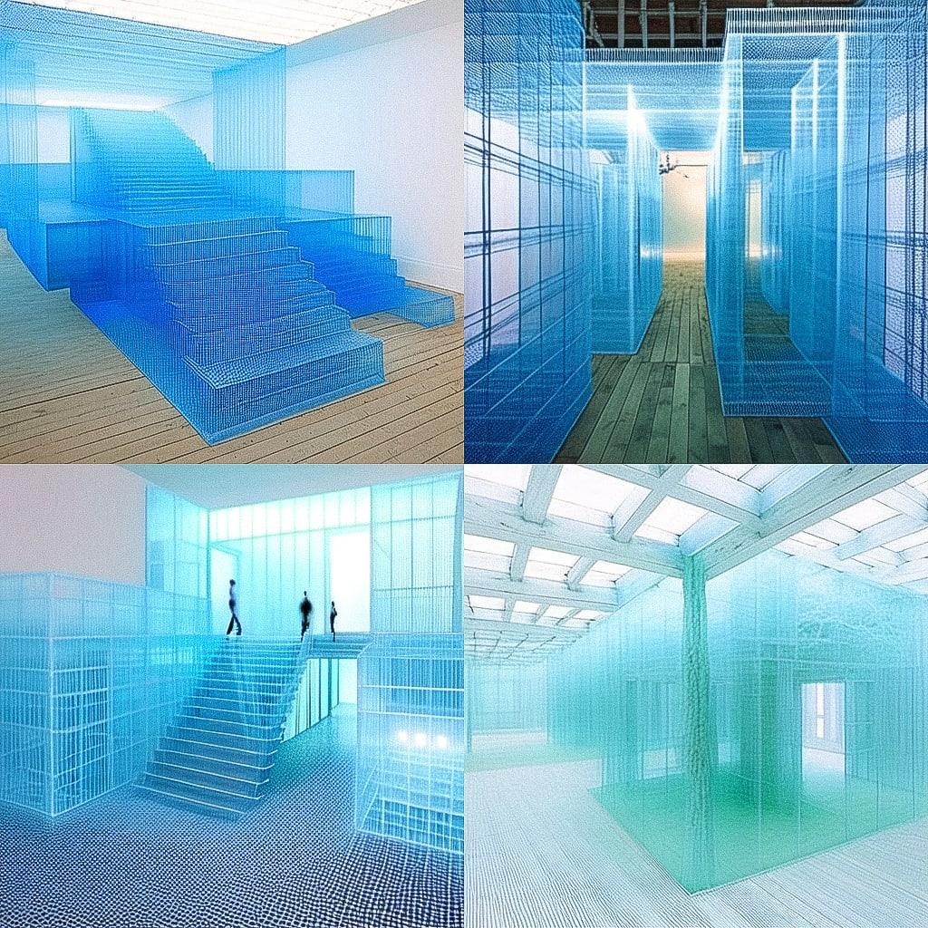 Do Ho Suh style, Midjourney Niji 4, render 1 of 4
