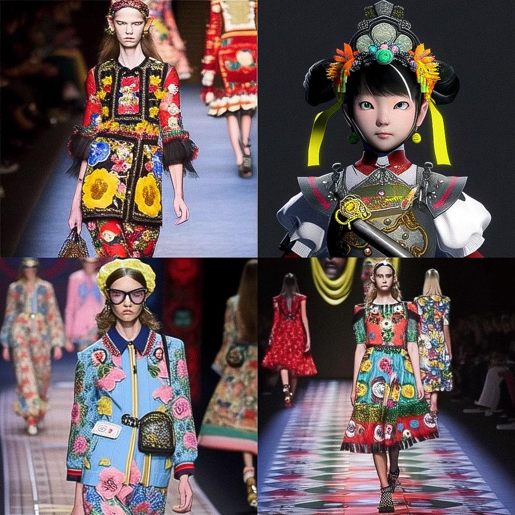 Dolce Gabbana style, Midjourney Niji 4, render 1 of 4