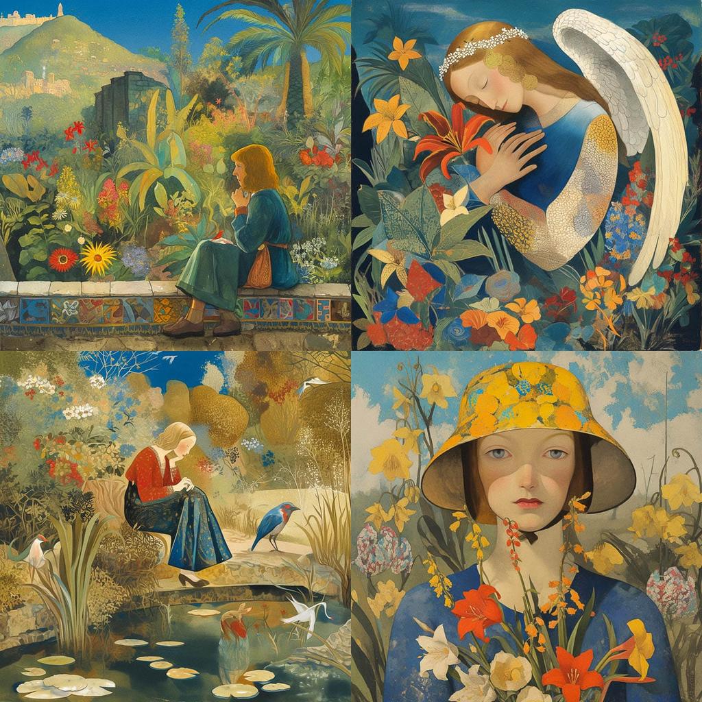 Dora Carrington style, Midjourney Niji 6, render 1 of 4